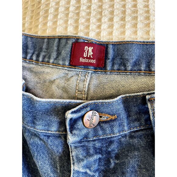 Wrangler Relaxed Fit Destressed Straight Leg High Waisted Western Wear Jeans 31 - Picture 7 of 14